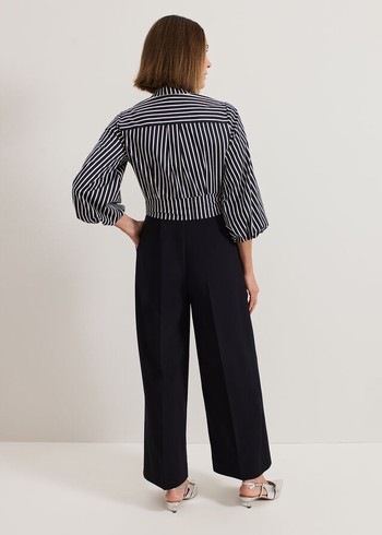 Phase Eight Bree Stripe Jumpsuit Navy Canada | QFWXAV-123